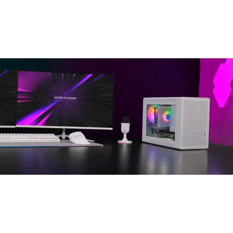 Korpusas Mars Gaming MCXPSW mATX baltas