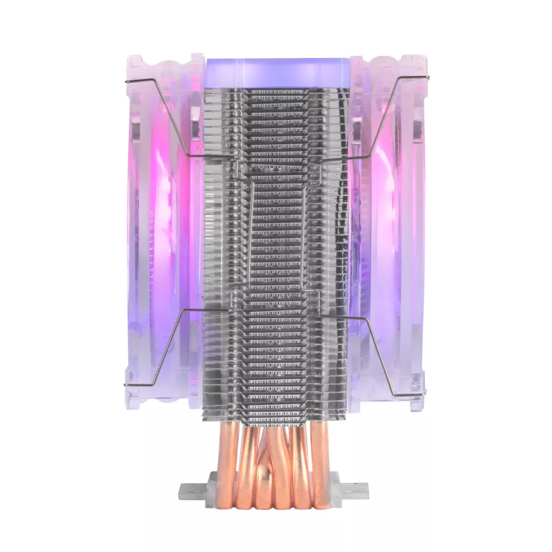 Mars Gaming MCPU66 Triple ARGB procesoriaus aušintuvas 6 šilumos vamzdeliai HCT TDP 220W 2 ventiliatoriai 12cm