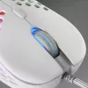 Mars Gaming MM55W White RGB Chroma pelė žaidimams itin lengva 55g 12800 DPI HUANO mechaniniai jungikliai