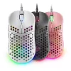 Mars Gaming MM55W White RGB Chroma pelė žaidimams itin lengva 55g 12800 DPI HUANO mechaniniai jungikliai