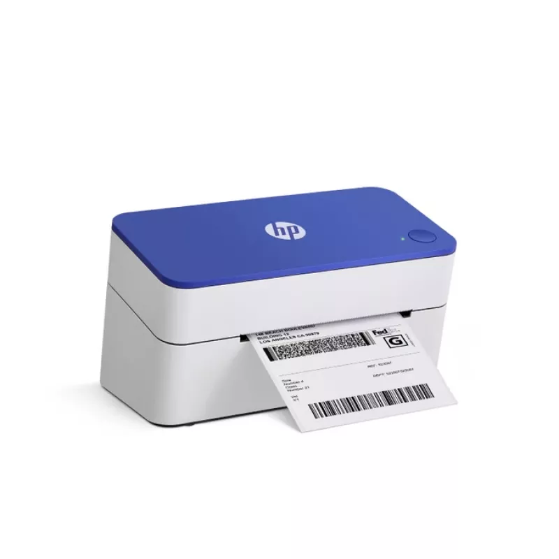Etikečių spausdintuvas HP HPKE100 tiesioginio terminio spausdinimo 203 x 203 DPI 127 mm/s laidinis USB Baltas/Mėlynas