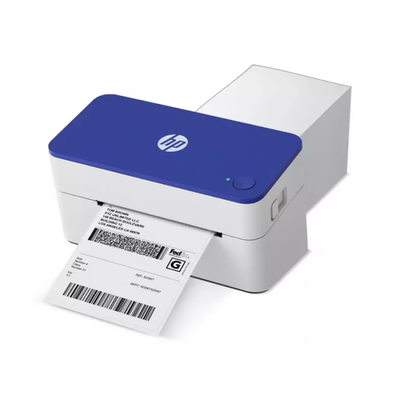 Etikečių spausdintuvas HP HPKE100 tiesioginio terminio spausdinimo 203 x 203 DPI 127 mm/s laidinis USB Baltas/Mėlynas