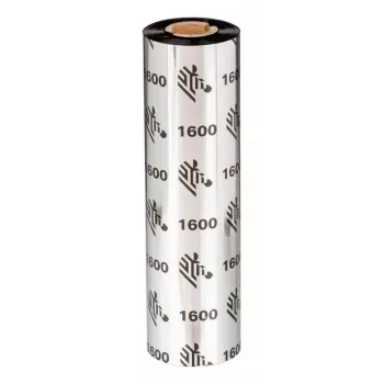 Zebra 1600 Wax termo juosta 450 m Juoda