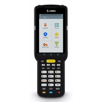 Nešiojamas kompiuteris Zebra MC3390xR su RFID skaitytuvu, 10,2 cm (4 colių) ekranas, 800 x 480 pikselių, liečiamas ekranas, 769 g, juoda spalva