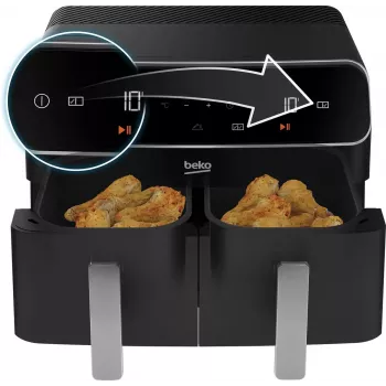 Kepimo krosnelė su karšto oro cirkuliacija Beko FRL5388B ExpertFry 8,5L 2400W Juoda Touch Control