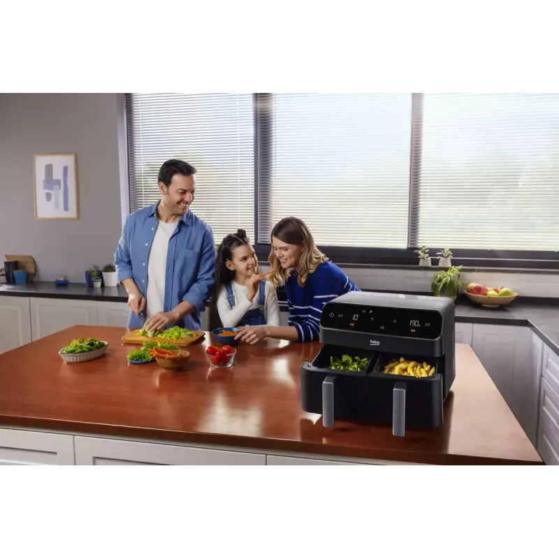 Kepimo krosnelė su karšto oro cirkuliacija Beko FRL5388B ExpertFry 8,5L 2400W Juoda Touch Control