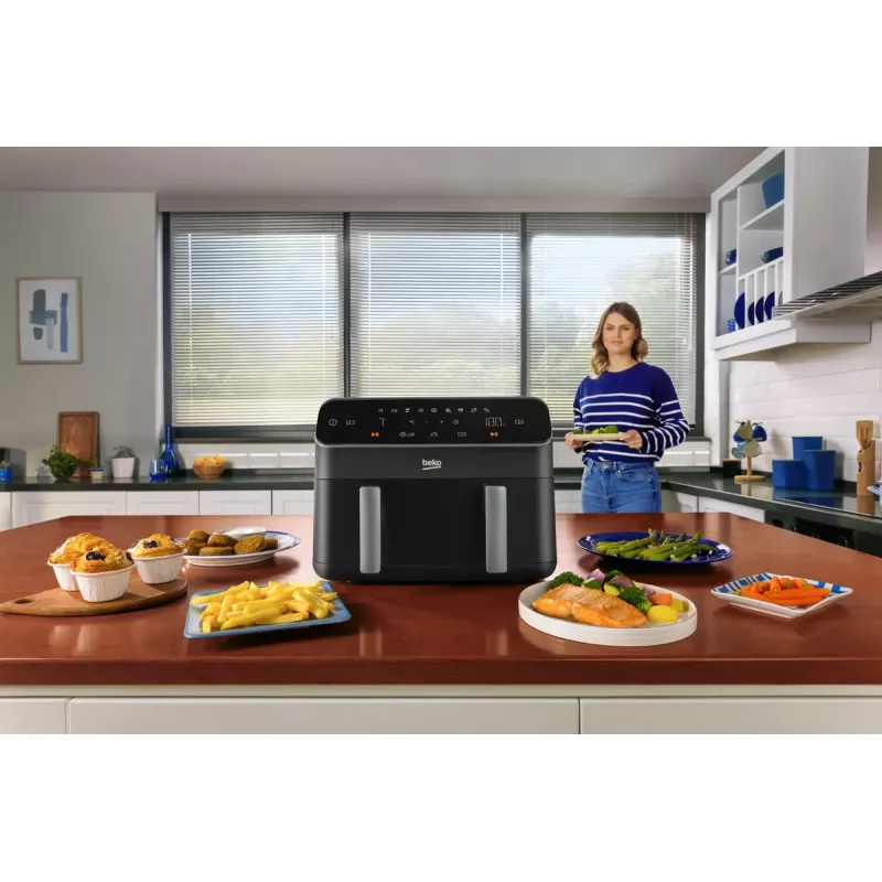 Kepimo krosnelė su karšto oro cirkuliacija Beko FRL5388B ExpertFry 8,5L 2400W Juoda Touch Control
