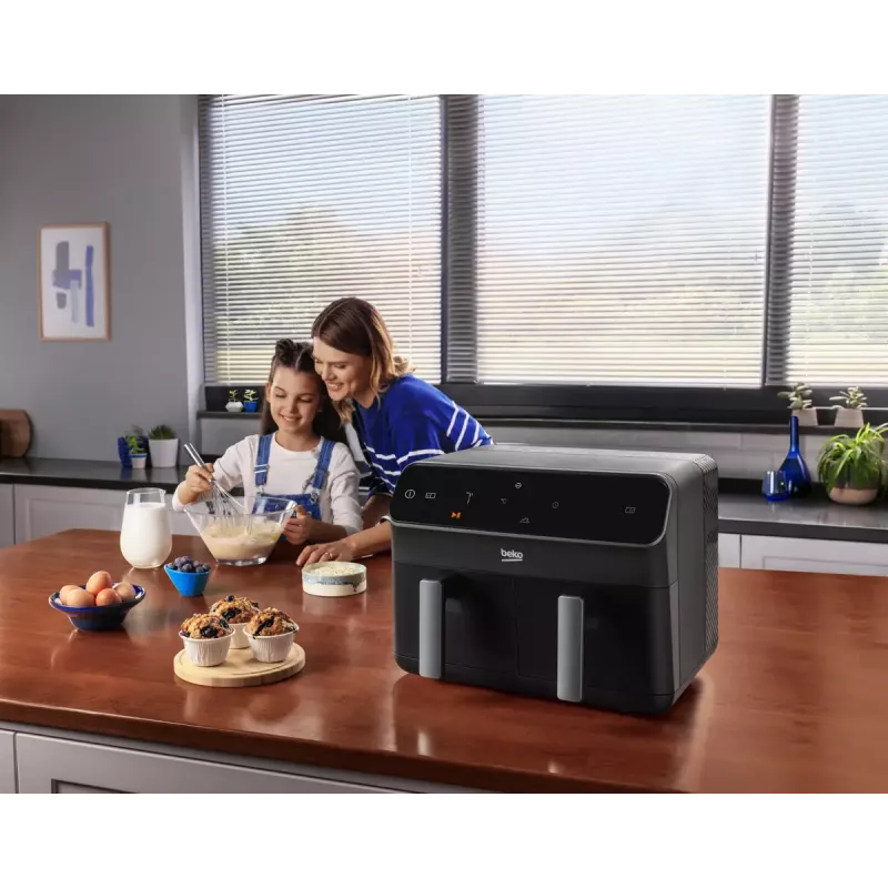 Kepimo krosnelė su karšto oro cirkuliacija Beko FRL5388B ExpertFry 8,5L 2400W Juoda Touch Control