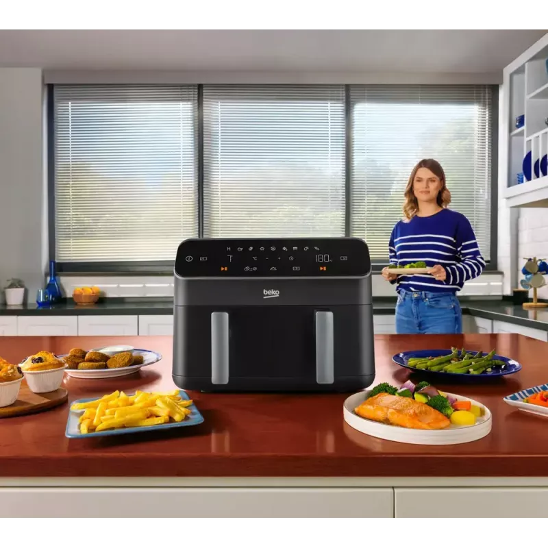 Kepimo krosnelė su karšto oro cirkuliacija Beko FRL5388B ExpertFry 8,5L 2400W Juoda Touch Control