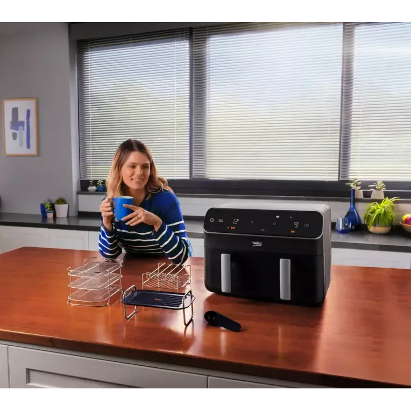 Kepimo krosnelė su karšto oro cirkuliacija Beko FRL5388B ExpertFry 8,5L 2400W Juoda Touch Control