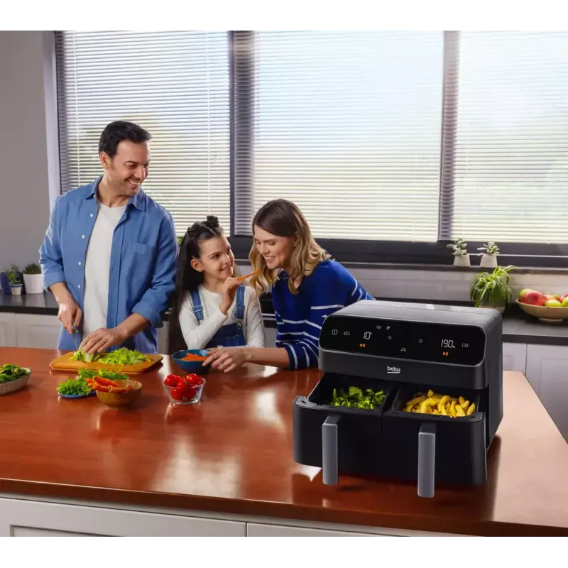 Kepimo krosnelė su karšto oro cirkuliacija Beko FRL5388B ExpertFry 8,5L 2400W Juoda Touch Control