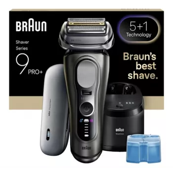 Folinis skustuvas Braun Series 9 Pro+ 9675cc Pilka Sidabrinė Nerūdijantis Plienas