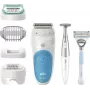 Braun Silk-épil 5 810 + Gillette Venus Trimmer 28 pincetai, mėlyna, balta