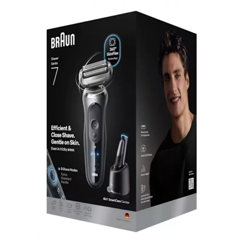 Skustuvas folijinis Braun Series 7 72-C7200CC Juodas Nerūdijantis plienas Ličio jonų