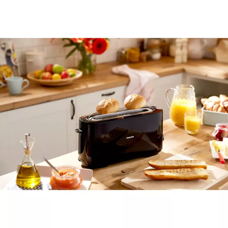 Skrudintuvas Philips Daily Collection HD2590/90 su ilgu lizdu, juodas