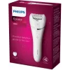 Philips Series 8000 BRE715/00 šlapias ir sausas epiliatorius, sidabrinis, baltas, 32 pincetai, 70400 aps./min., baterija, 15 V, įmontuota baterija