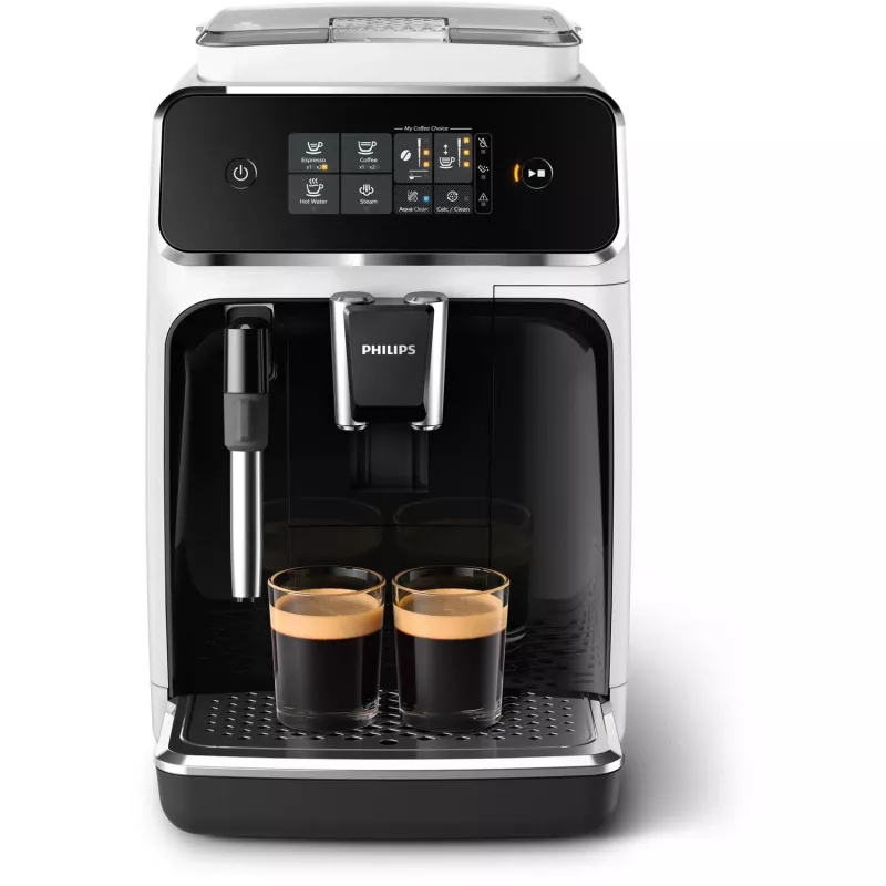 Kavos aparatas Philips Series 2200 EP2223/40 pilnai automatinis, 1,8 L vandens bakas, įmontuotas malūnėlis, 2 čiaupai, 1500 W, juodas