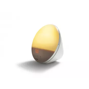 Žadintuvas su pabudimo šviesa Philips SmartSleep HF3519/01 – saulėtekio simuliacija, 5 garsai, balta, 199×146×192 mm