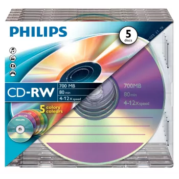 Philips CD-RW CW7D2CC05/00 perrašomas kompaktinis diskas 700 MB 80 min.