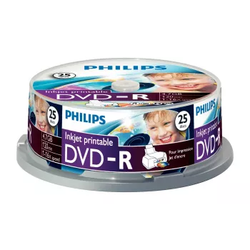 Philips DVD-R DM4I6B25F/00 4,7 GB 120 mm įrašomas diskas su baltu spausdinamu paviršiumi