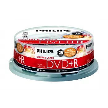 Philips DVD+R DR8I2B25F/00, 25 vnt., 8.5 GB