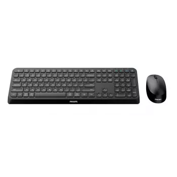 Philips 4000 serijos SPT6407B/31 belaidė klaviatūra su pele, Universal RF Wireless + Bluetooth, QWERTY, anglų, juoda