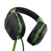 Trust GXT 415X ZIROX ausinės su laidu, žaidimų, lankeliu, juodos, žalios