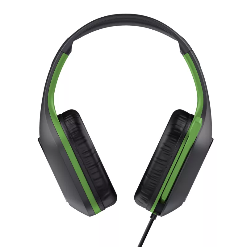 Trust GXT 415X ZIROX ausinės su laidu, žaidimų, lankeliu, juodos, žalios