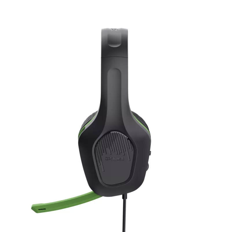 Trust GXT 415X ZIROX ausinės su laidu, žaidimų, lankeliu, juodos, žalios