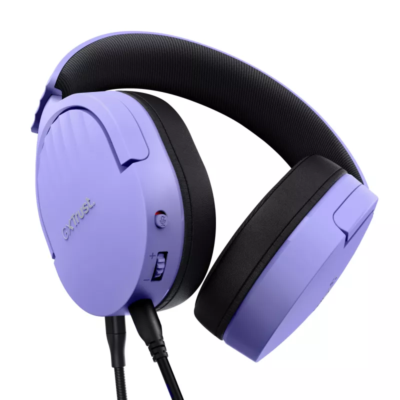 Trust GXT 489P FAYZO Ausinės Laidinės Antausinės Žaidimams Juodos, Violetinės