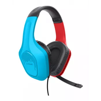 Trust GXT 416S Zirox ausinės laidinės žaidimams ant galvos juodos, žydros, raudonos