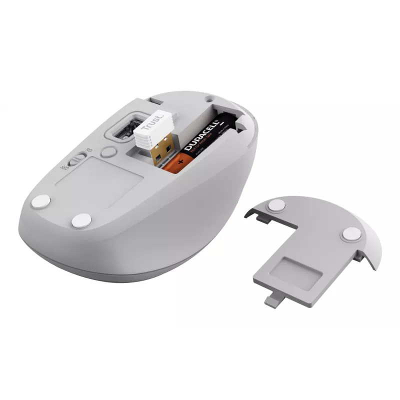 Trust Yvi+ pelė universali ambidekstrinė RF belaidė + Bluetooth optinė 1600 DPI