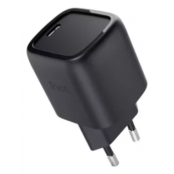 Trust Maxo 30W USB-C GaN įkroviklis, vidaus, greitasis įkrovimas, juodas