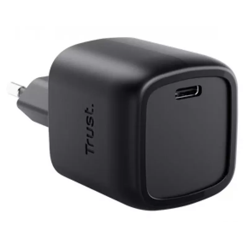 Trust Maxo 30W USB-C GaN įkroviklis, vidaus, greitasis įkrovimas, juodas