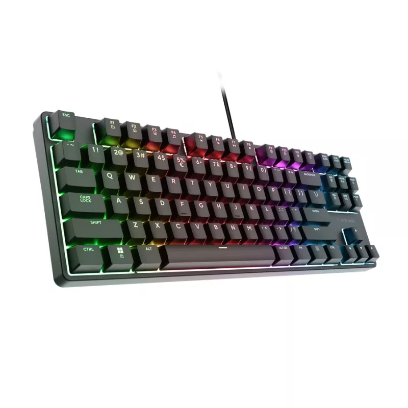 Trust GXT 864 Cada klaviatūra žaidimams USB QWERTY anglų juoda
