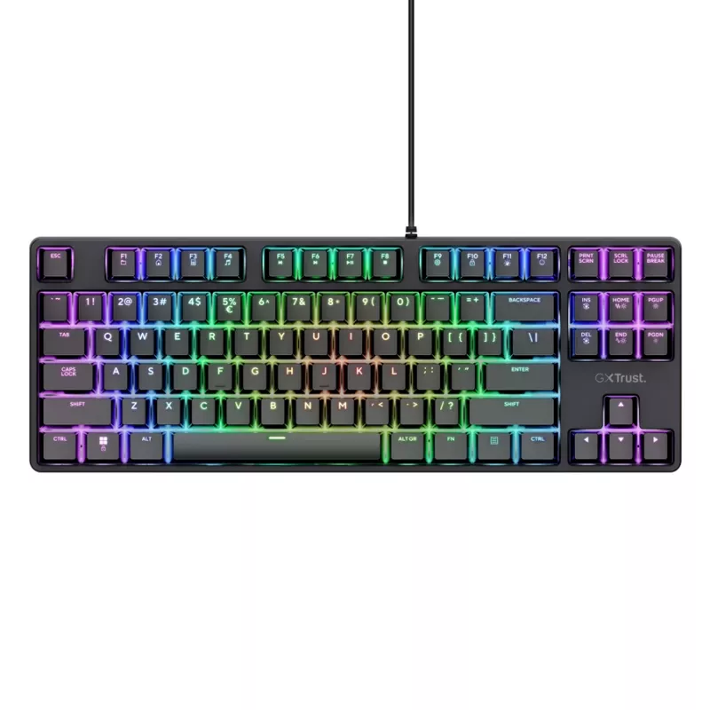 Trust GXT 864 Cada klaviatūra žaidimams USB QWERTY anglų juoda