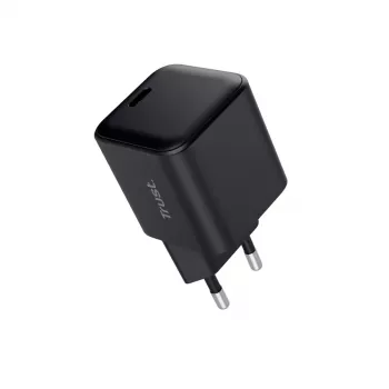 Įkroviklis TRUST Maxo ultra-mažas 65W GaN USB-C juodas su 2m kabeliu