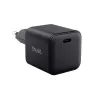 Įkroviklis TRUST Maxo ultra-mažas 65W GaN USB-C juodas su 2m kabeliu