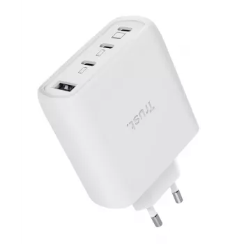 TRUST Maxo 65W vidinis AC greitasis įkroviklis, 3x USB-C, 20V maks., 2 m laidas, baltas