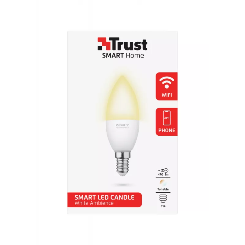 Trust 71284 išmanioji LED žvakė E14 Wi-Fi balta