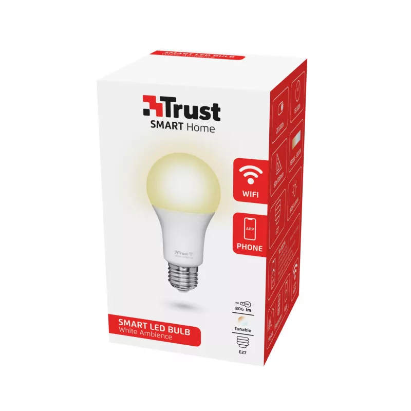 Trust 71285 išmanioji LED lemputė E27 Wi-Fi balta