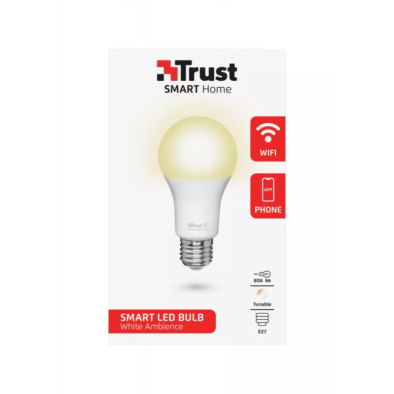 Trust 71285 išmanioji LED lemputė E27 Wi-Fi balta