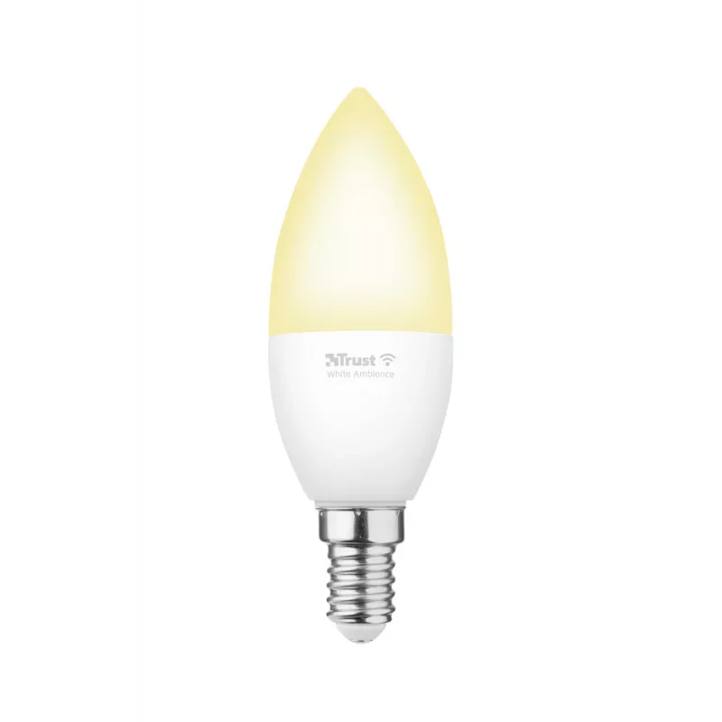 Trust 71297 išmanioji LED žvakės formos lemputė E14, balta šviesa, Wi-Fi, 2 vnt.