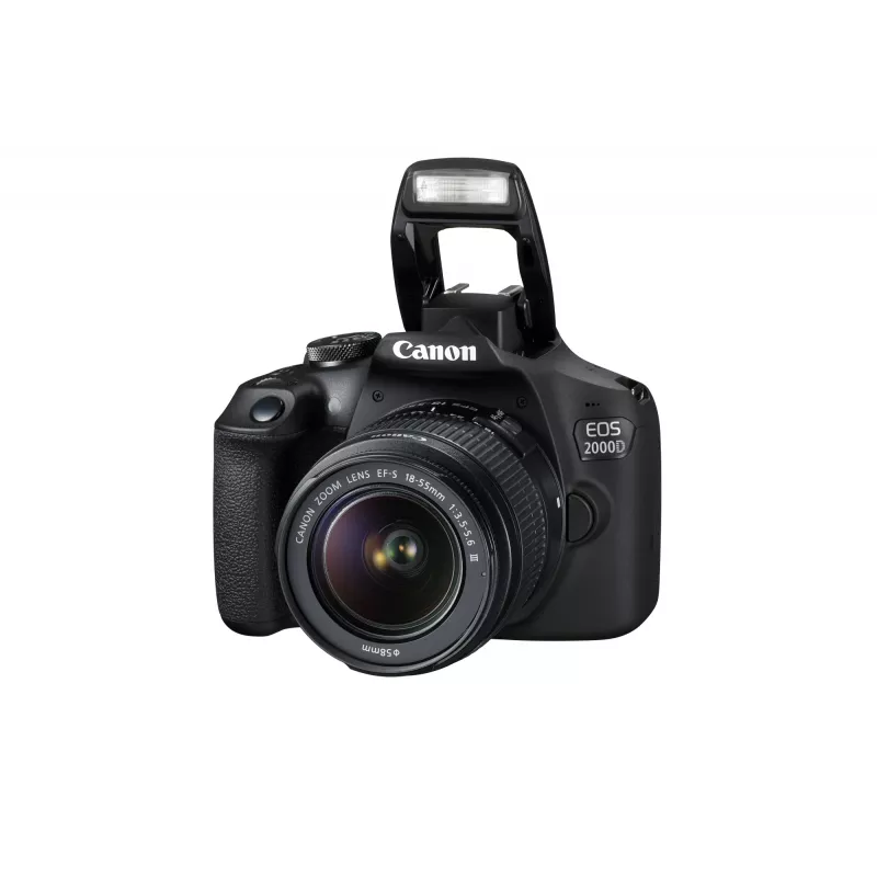 Canon EOS 2000D BK 18-55 IS + SB130 +16GB EU26 veidrodinis fotoaparato rinkinys 24.1 MP CMOS 6000 x 4000 pikselių juoda