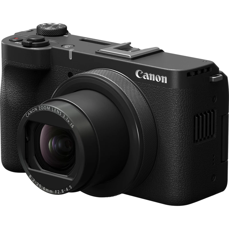 Kompaktiška kamera Canon PowerShot V1 Premium Vlogger Kit — 22,3 MP, 1/4 colio CMOS, 4K UHD, 3,1x optinis priartinimas, 3 colių lietimui jautrus ekranas, Juoda