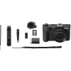 Kompaktiška kamera Canon PowerShot V1 Premium Vlogger Kit — 22,3 MP, 1/4 colio CMOS, 4K UHD, 3,1x optinis priartinimas, 3 colių lietimui jautrus ekranas, Juoda