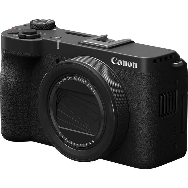 Kompaktiška kamera Canon PowerShot V1 Premium Vlogger Kit — 22,3 MP, 1/4 colio CMOS, 4K UHD, 3,1x optinis priartinimas, 3 colių lietimui jautrus ekranas, Juoda