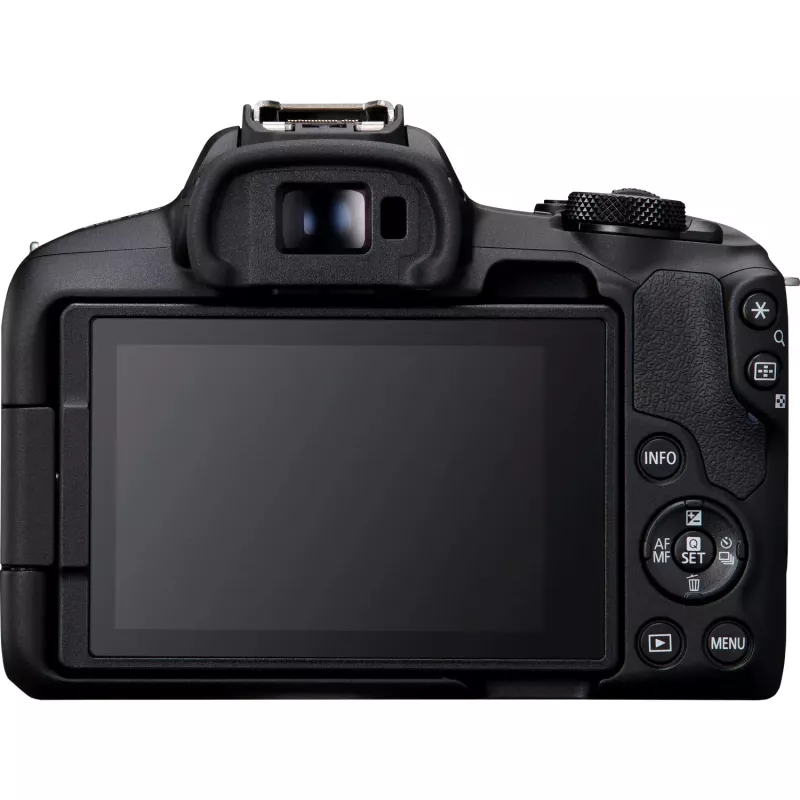 Canon EOS R50 beveidrodis fotoaparatas su RF-S 18-45mm ir RF 75-300mm objektyvais (rinkinys)