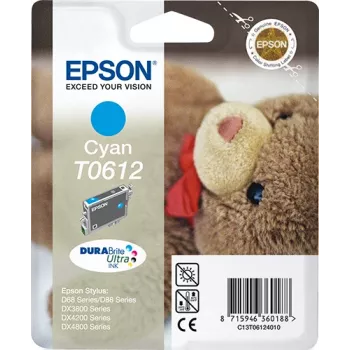 Epson Teddybear Singlepack Cyan T0612 DURABrite Ultra rašalas, 8 ml, 1 vnt.
