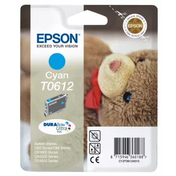Epson Teddybear Singlepack Cyan T0612 DURABrite Ultra rašalas, 8 ml, 1 vnt.